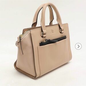 ♠️ Classic KATE SPADE Leather Large Satchel Blush Nude Beige EUC- so beautiful